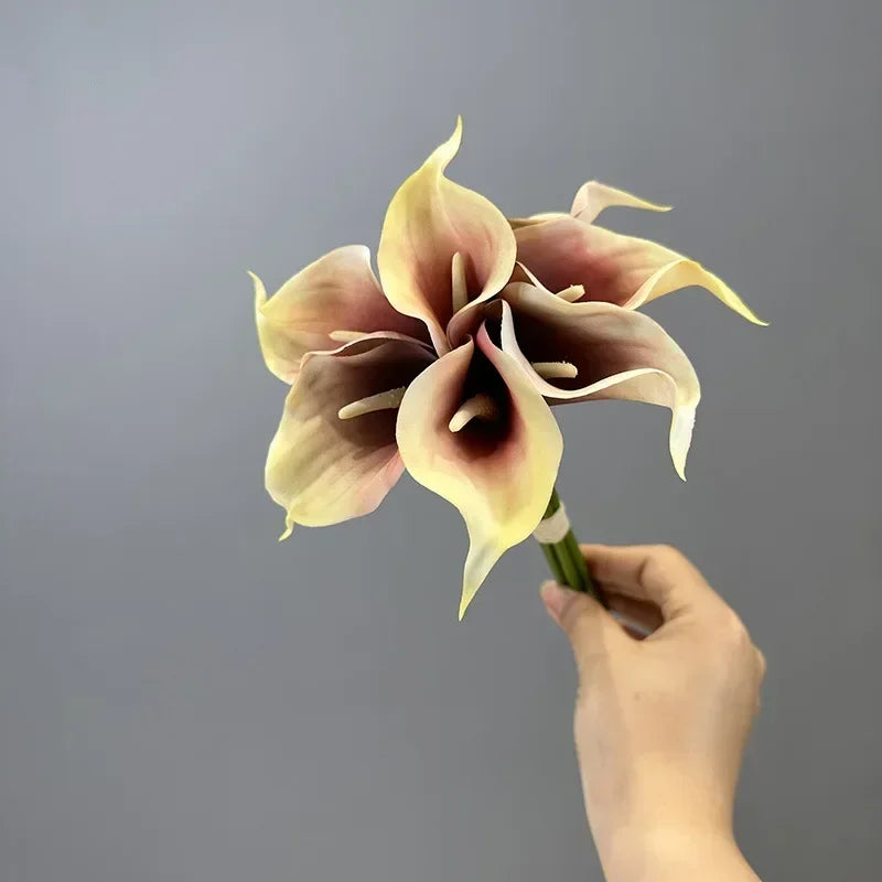 lot de 2 bouquets de lys calla artificiels pour décoration de mariage - vue 9 sur 11