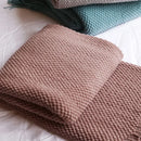 plaid tricoté uni style moderne pour canapé lit