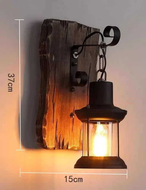 appliques murales led en bois style industriel pour décoration - vue 20 sur 21