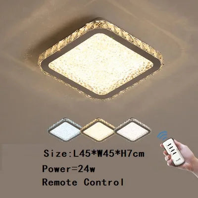 plafonnier led rond en cristal k9 design nordique luxueux romantique et chaleureux - vue 25 sur 28
