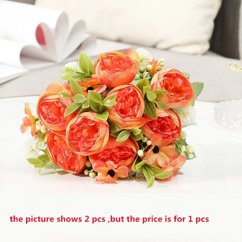 bouquet de pivoines artificielles pour mariage et décoration festive - vue 11 sur 12