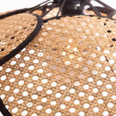 lampadaire rétro en rotin tissé design chinois pour décoration intérieure