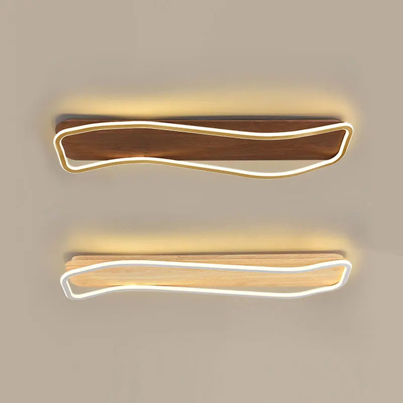plafonnier led moderne en bois pour décoration intérieure - vue 4 sur 14