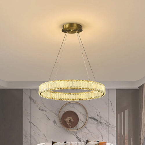 lustre led en cristal fantaisie lumière suspendue moderne
