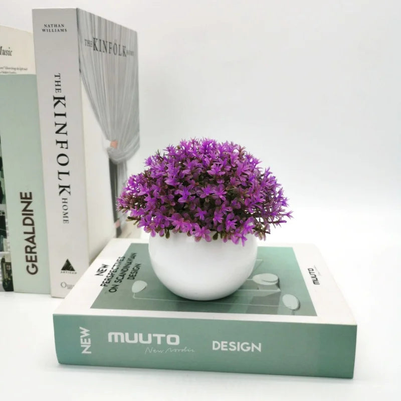 mini plantes artificielles en pot pour décoration intérieure et extérieure - vue 7 sur 11