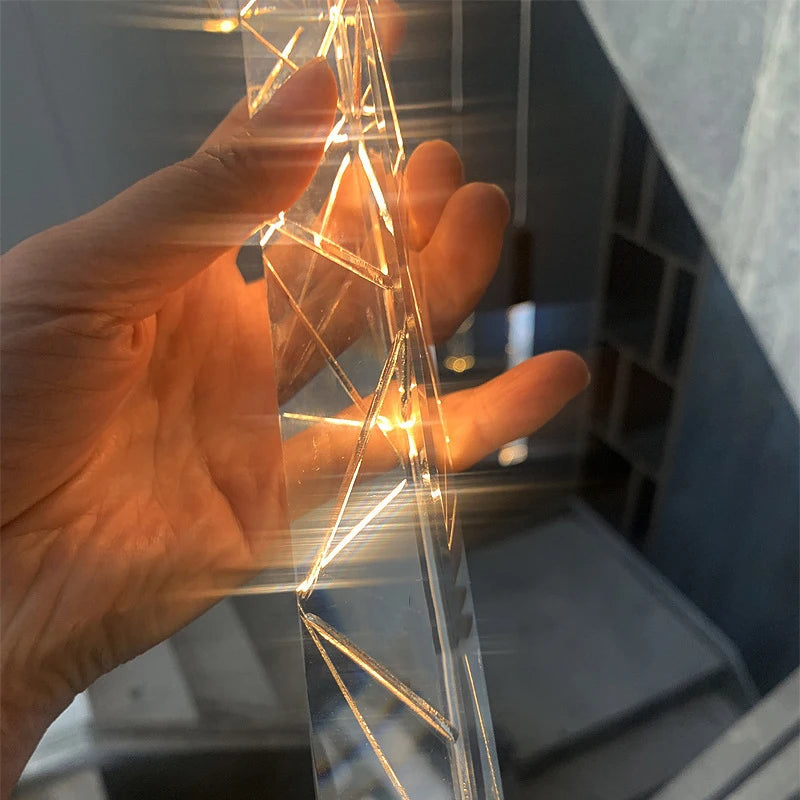 cristal k9 chrome loft lustre suspendu