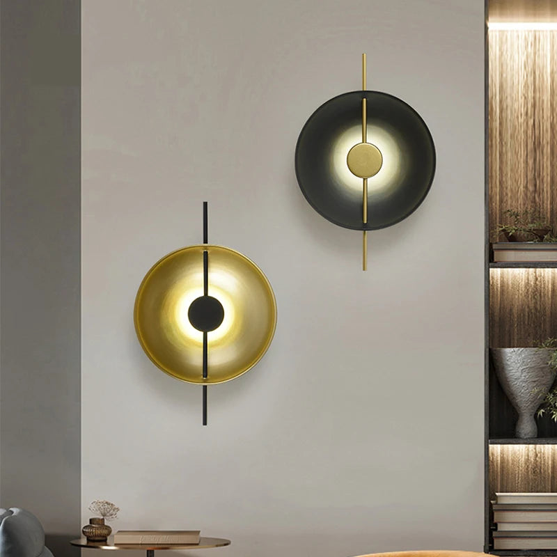applique murale dorée à led style nordique design moderne élégance raffinée