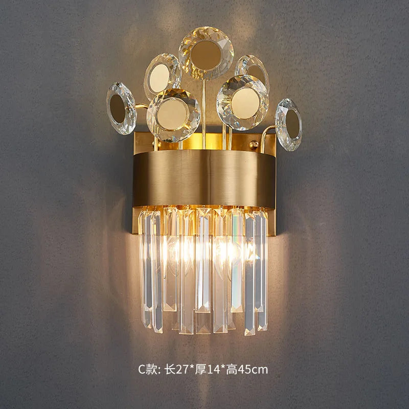 applique murale moderne en cristal de luxe décoration intérieure élégante - vue 7 sur 9