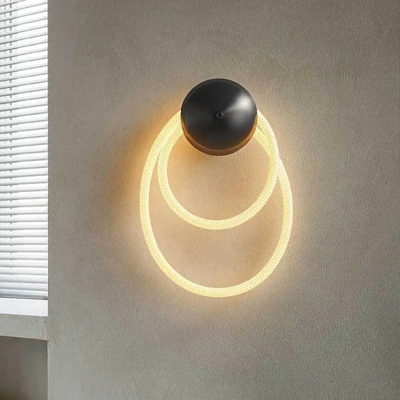 applique murale led en silicone anneau créative 3000k