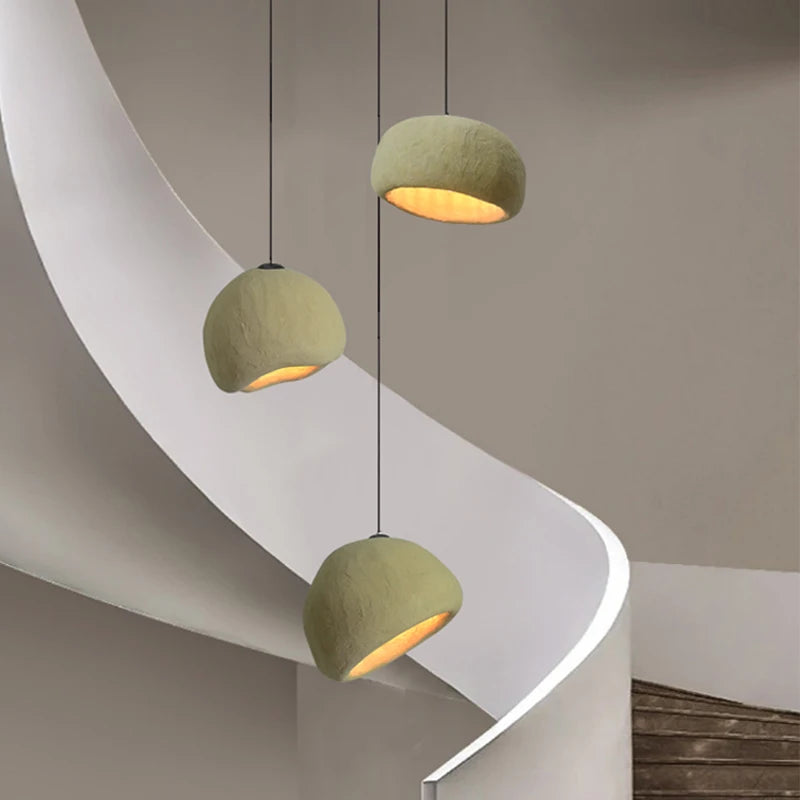 lustre style wabi sabi designer japonais pour hôtel restaurant - vue 3 sur 12