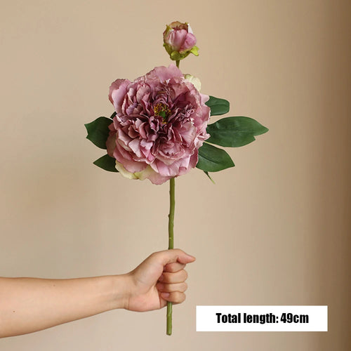bouquet de pivoines artificielles en soie pour mariage et décoration intérieure - vue 11 sur 21