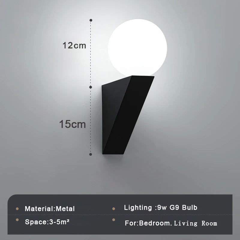 applique murale moderne en verre pour intérieur avec éclairage led - vue 6 sur 8