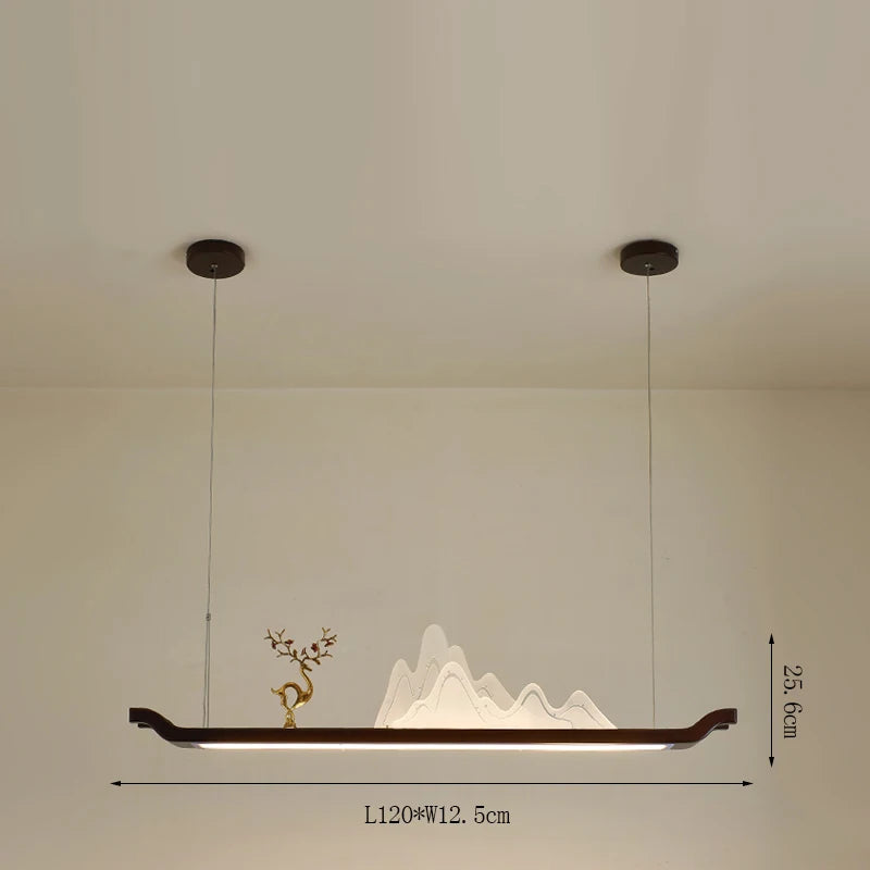suspension chinoise en bois pour ambiance zen et économique - vue 8 sur 16