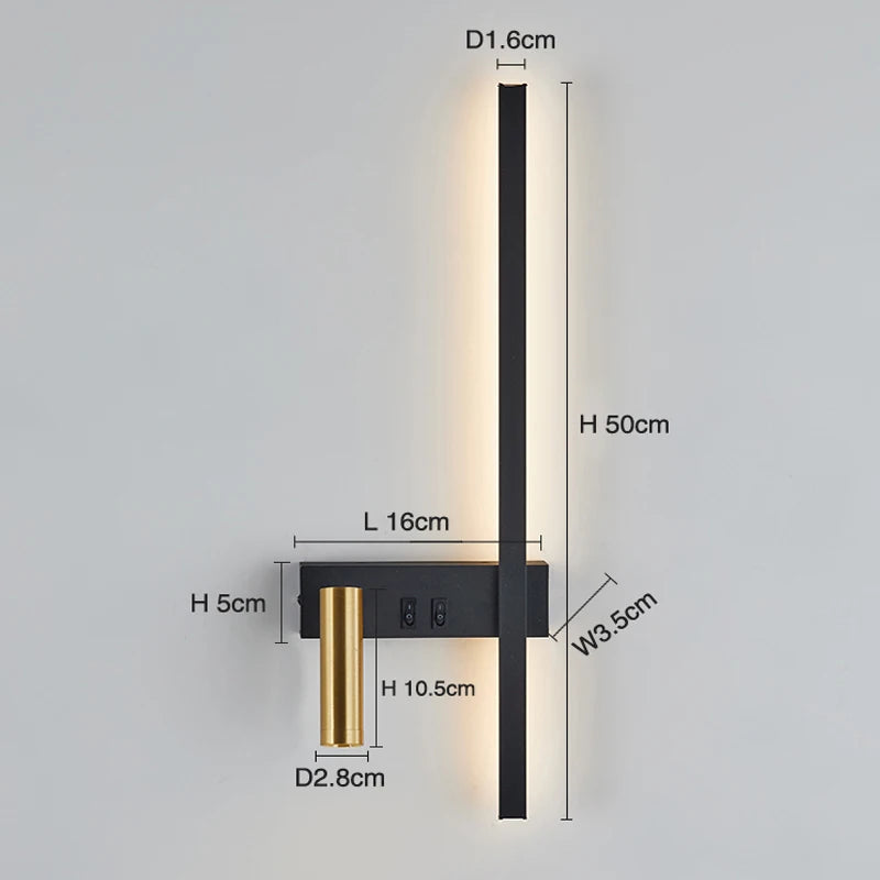 Applique murale Led nordique