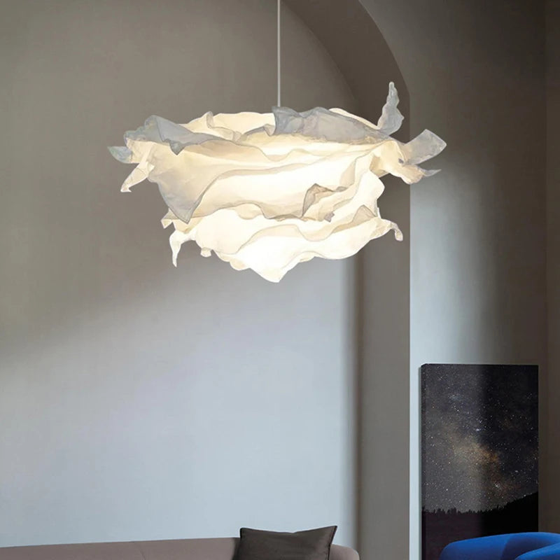 lustre minimaliste en papier led pour éclairage intérieur bricolage - vue 3 sur 12