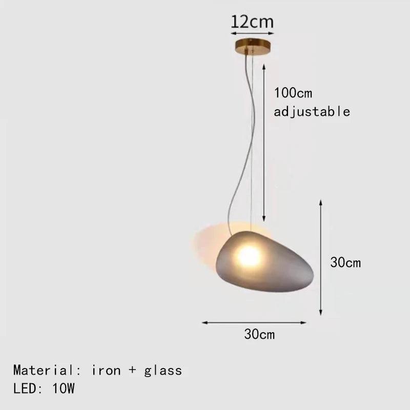 suspension LED en verre design moderne luminaire décoratif intérieur fil réglable - vue 20 sur 28