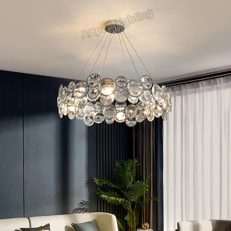 Lustre LED cristal salon moderne chambre romantique salle manger