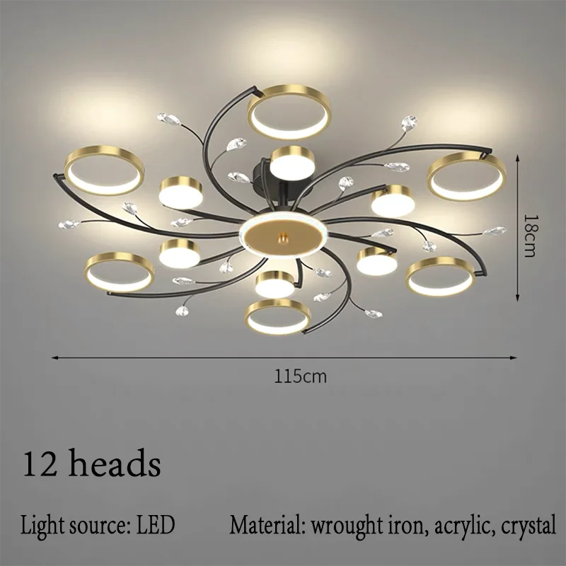 lustre nordique lumineux pour un éclairage intérieur élégant - vue 6 sur 7