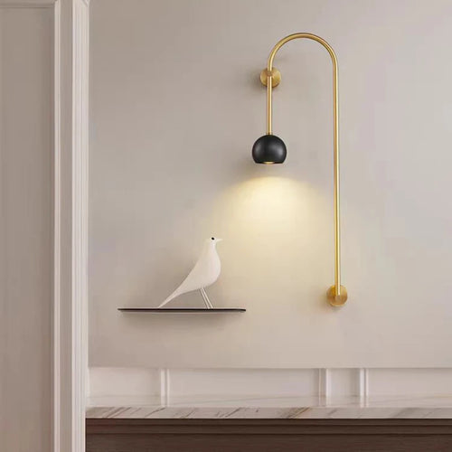 applique murale art déco en cuivre style minimaliste pour intérieur - vue 4 sur 8
