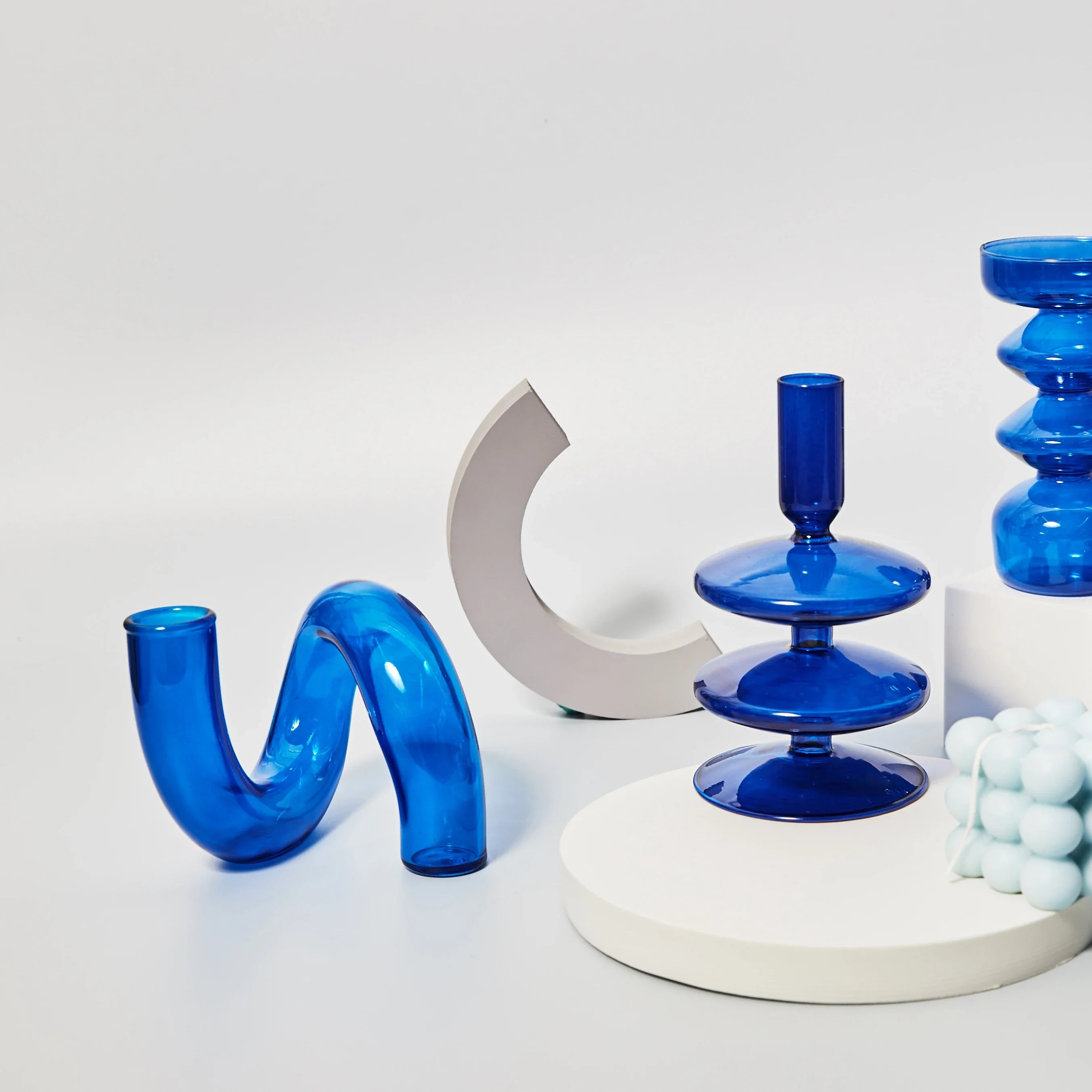 bougeoir décoratif en verre moderne pour événements et décoration intérieure - vue 3 sur 16