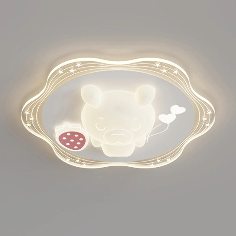 plafonnier enfant avec motifs fraise et trèfle dessin animé