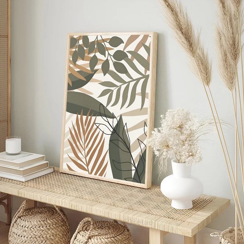 affiche décorative feuilles de palmier pour la maison