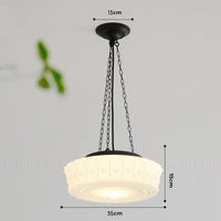 lustre rétro en verre style français pour intérieur élégant