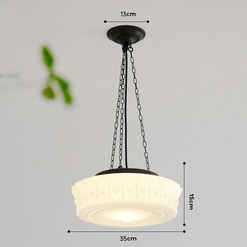 lustre rétro en verre style français pour intérieur élégant