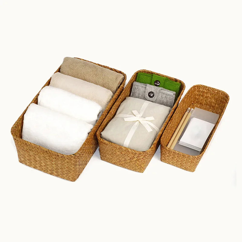 panier de rangement en osier pour cuisine et pique-nique