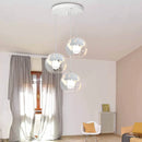 suspension en métal abat-jour globe style industriel moderne