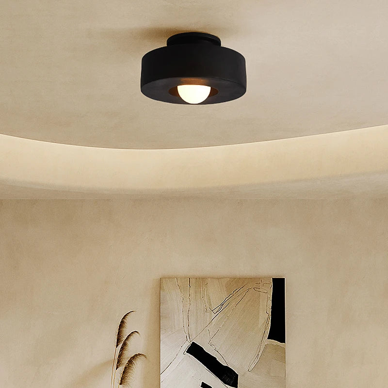 plafonnier led minimaliste nordique style japonais vent silencieux