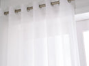 Rideau tulle transparent motifs floraux géométriques style luxe