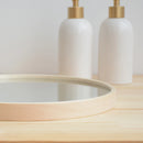 miroirs décoratifs ronds en bois nordique pour intérieur