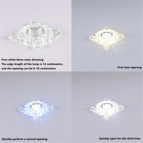 plafonnier led rgb carré en cristal pour décoration intérieure variée - vue 17 sur 24