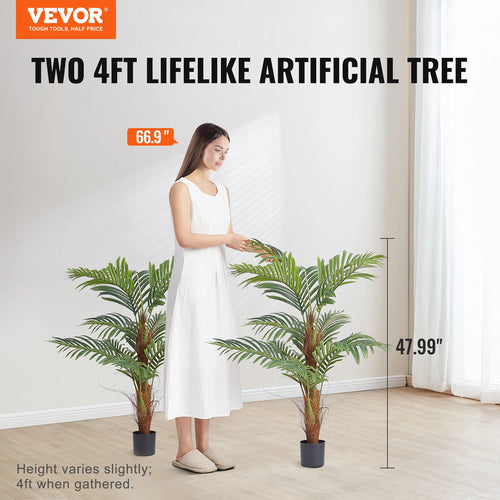 plantes artificielles palmier décoration intérieure avec protection anti basculement - vue 2 sur 9