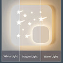 applique murale led blanche à différentes formes ludiques