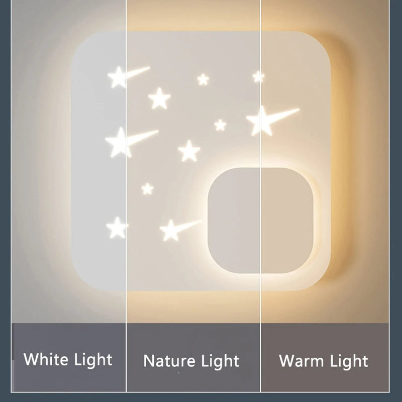 applique murale led blanche à différentes formes ludiques - vue 7 sur 16