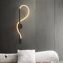 applique murale led tube acrylique 	 style acier inoxydable