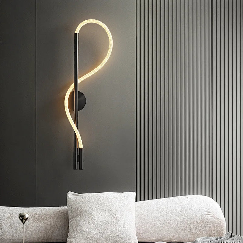 applique murale led tube acrylique 	 style acier inoxydable - vue 3 sur 9