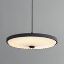 lustre moderne rond avec barre led plissée de haute qualité