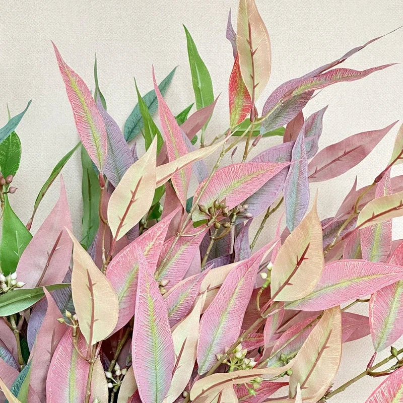 feuille d eucalyptus artificielle en soie pour décoration intérieure - vue 5 sur 9