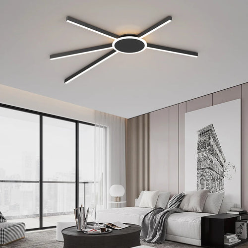 plafonnier LED décoratif géométrique pour intérieur moderne - vue 3 sur 12