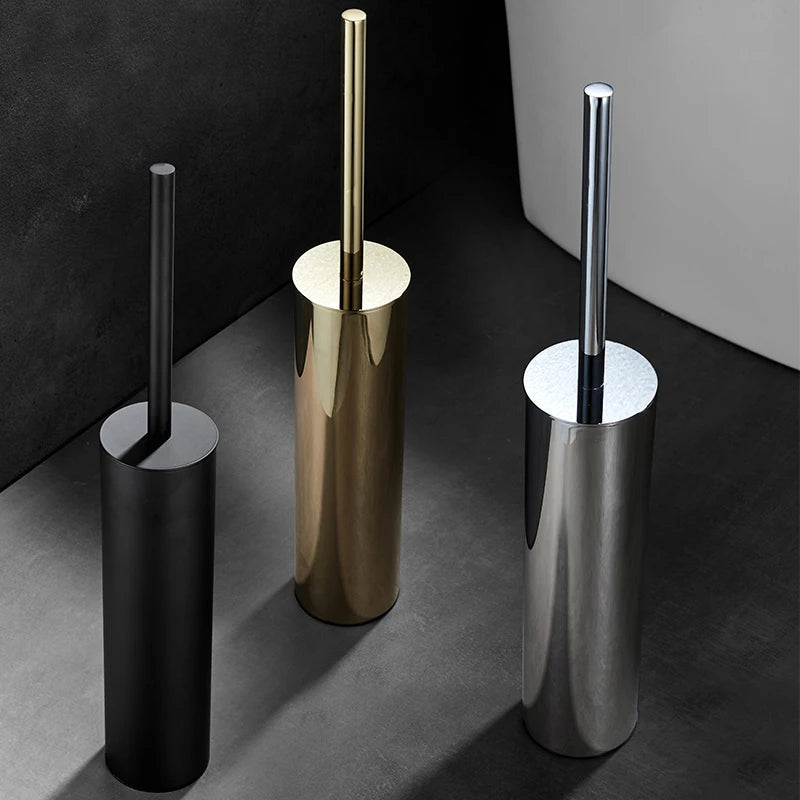 porte-brosse mural en acier inoxydable pour salle de bain