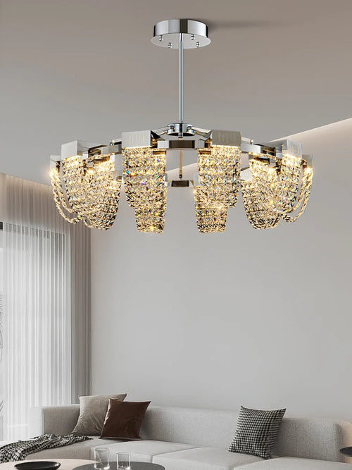 suspension en cristal de luxe pour décoration intérieure moderne - vue 2 sur 10