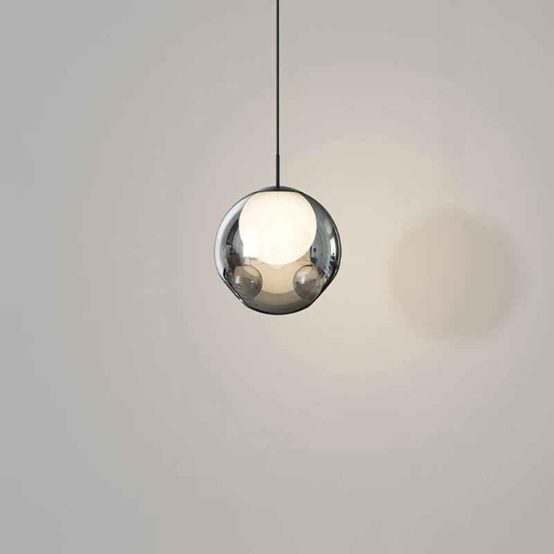 lustre nordique en verre simple suspension intérieure - vue 5 sur 7