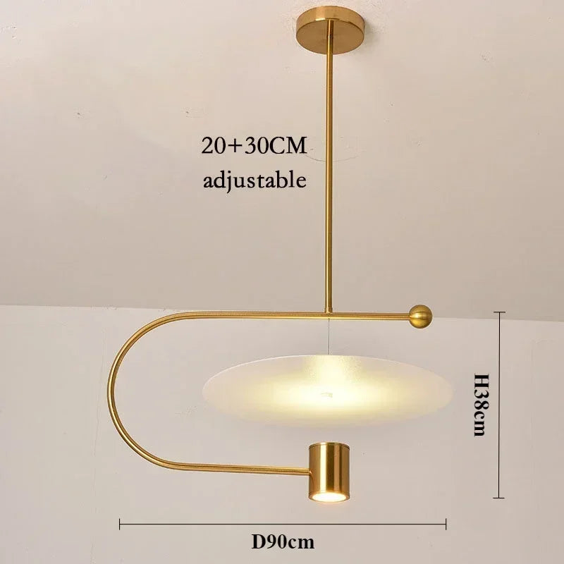 lustre nordique minimaliste en acrylique pour décoration moderne