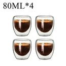 Lot tasses verre double paroi isolant borosilicate