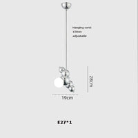 suspension artistique à led à intensité variable pour décoration intérieure
