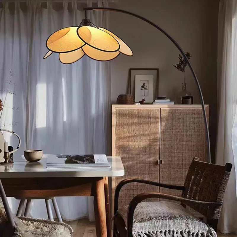 lampadaire en rotin pour ampoule standard - vue 3 sur 7