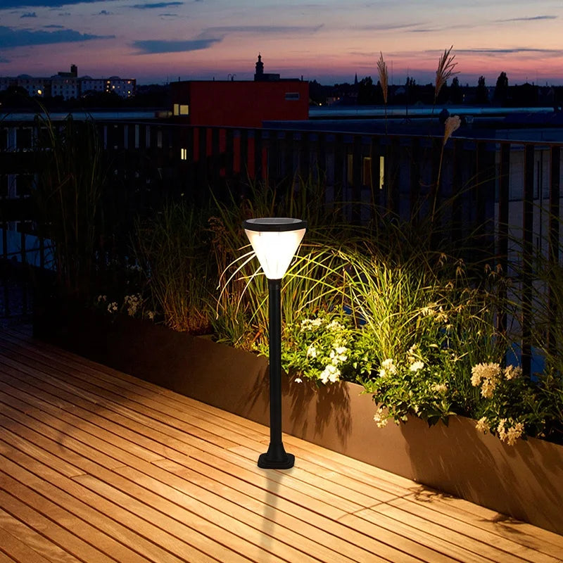 lampe solaire led pour éclairage extérieur jardin et route - vue 3 sur 16